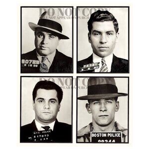 Legendary Gangsters Mugshots 8 X 10 | Rare Wise Guys Photos | Poster Art Print